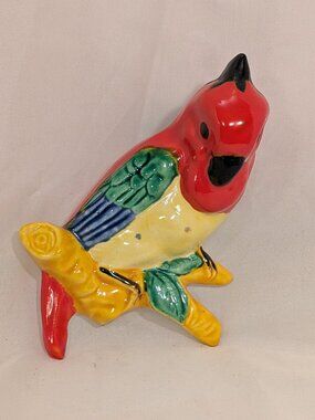 Hand Painted Cramic Parrot   Brilliant Colors
